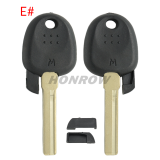 For Hyundai transponder key blank