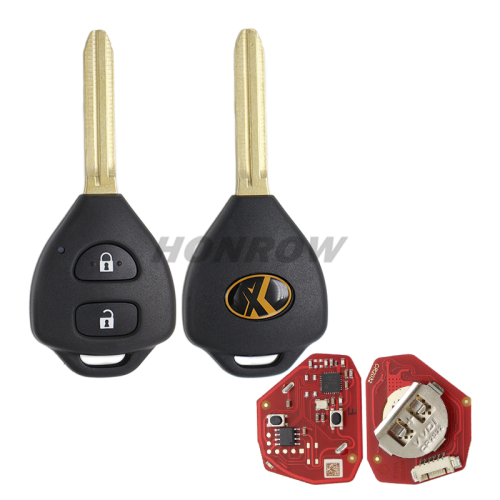 Xhorse XKTO25EN Wired Universal Remote Key for Toyota Style Flat 2 Buttons
