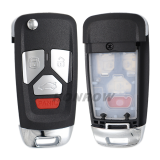 Xhorse VVDI  For Audi Type Universal Remote Flip Key 3+1 Buttons Wireless XNAU22EN