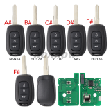 For Renault 3B remote key with 434mhz PCF7961M(HITAG AES)chip for Renault Sandero Dacia Logan please choose the key blade style