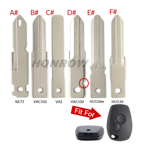For Renault key blade