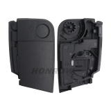 For VW MQB platform 3 button flip remote key  unkeyless-go with ID48 chip-434mhz & HU66 blade