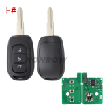 For Renault 3B remote key with 434mhz PCF7961M(HITAG AES)chip for Renault Sandero Dacia Logan please choose the key blade style