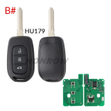 For Renault 3B remote key with 434mhz PCF7961M(HITAG AES)chip for Renault Sandero Dacia Logan please choose the key blade style