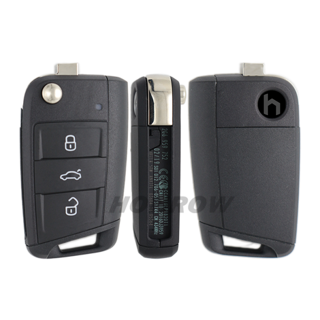 For Original VW Hitag Pro VAG  3 button remote key with 434mhz (MQB 49) FCCID:2G6959752