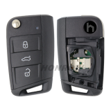 For Original VW Hitag Pro VAG  3 button remote key with 434mhz (MQB 49) FCCID:2G6959752