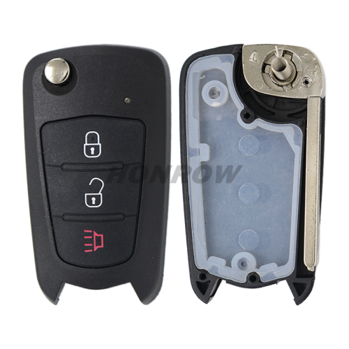 For GREAT WALL 3 button flip remote key shell