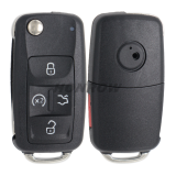 For V 4+1 button flip remote  key shell