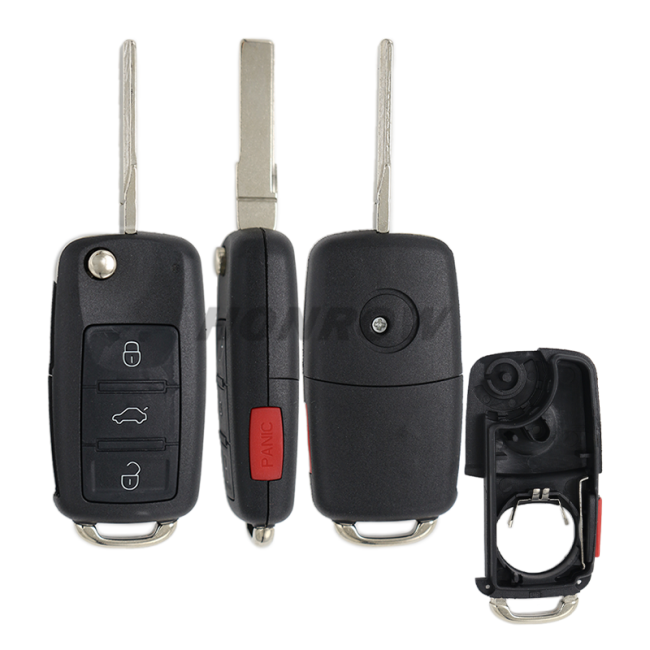 For V Touareg 3+1 button remote key blank