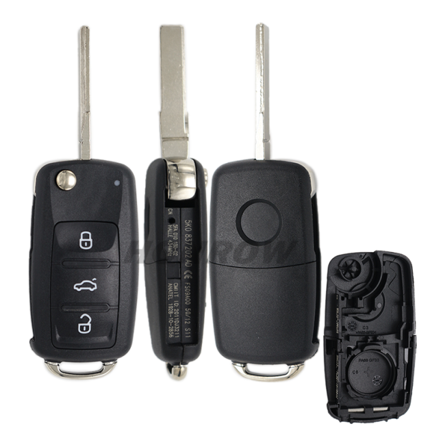 For V 3 button key blank new model after 2011 with pin