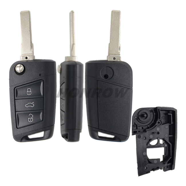 For V 3 button remote key shell