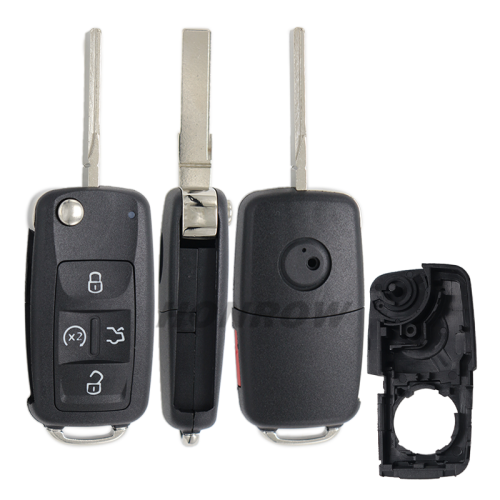 For V 4+1 button flip remote  key shell