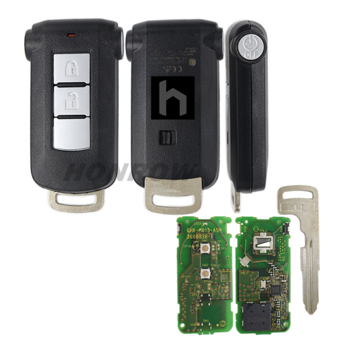 For Original Mitsubishi eclipse cross 2 button remote key with 433MHz 02741-18-05242  FCCID：GHR-M014