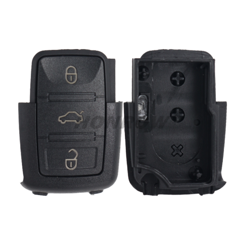 For V 3 button remote key blank without battery clamp, the blade is HU66. (the key head connect face is square)