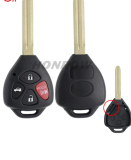 For Toyota Carola 2/2+1/3/3+1/4/button Remote key blank,please choose the button.