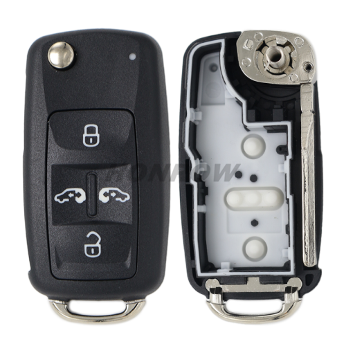 For V 4 button flip remote  key blank