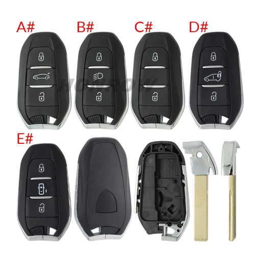 For Peugeot 3 button remote key blank with HU83 blade Please choose the button.