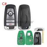 For Ford Edge Expedition Explorer 5 button Smart Key with 902MHz FSK HITAG PRO 49 CHIP  FCC ID: M3N-A3C054339  IC: 7812A-A3C054339