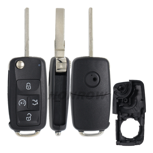 For V 4 button flip remote  key blank