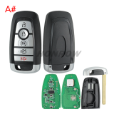 For Ford Edge Expedition Explorer 5 button Smart Key with 902MHz FSK HITAG PRO 49 CHIP  FCC ID: M3N-A3C054339  IC: 7812A-A3C054339
