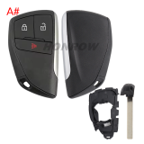 For Chevrolet 2+1/3+1/4+1/5+1 button smart remote key blank