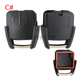 For Chevrolet 2/3 button remote case without battery place