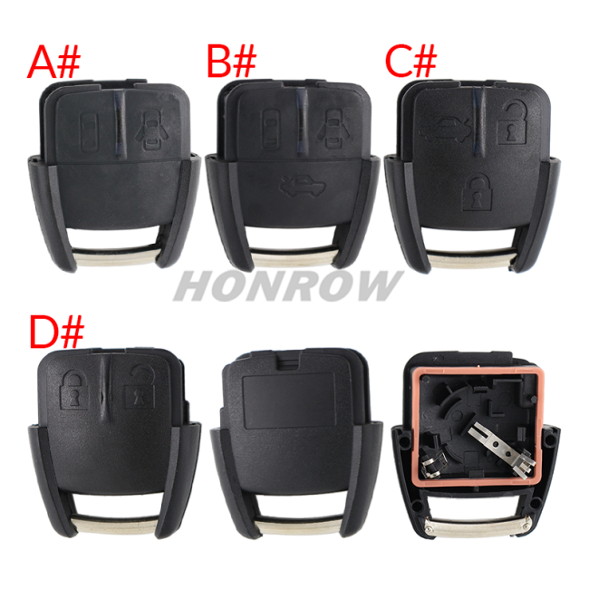 For Chevrolet 2/3 button remote case with battery place