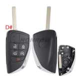 For Chevrolet 2 button modified flip remote key blank