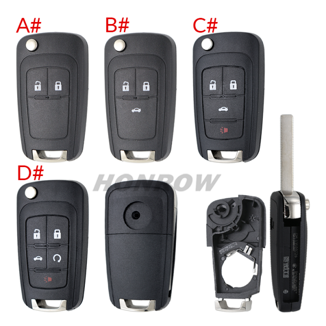 For Cherolet 2/3/3+1/4+1 button remote key blank