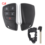 For Chevrolet 2+1/3+1/4+1/5+1 button smart remote key blank