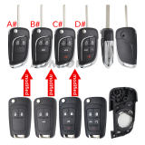 For Chevrolet 2/3/3+1/4+1 button modified remote key blank
