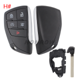For Chevrolet 2+1/3+1/4+1/5+1 button smart remote key blank