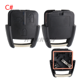 For Chevrolet 2/3 button remote case with battery place