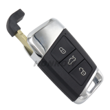 For V 3 Button remote key blank  with blade