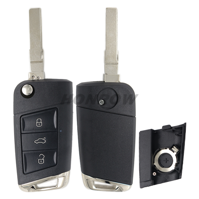 For V 3 button remote key blank