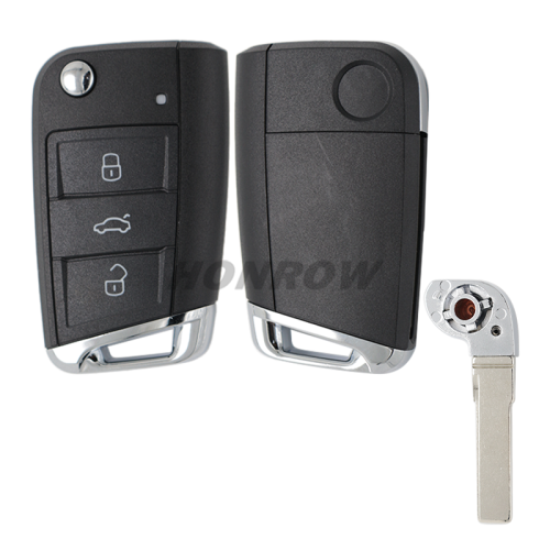 For V Golf7 3 button remote key shell