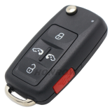 For VW 4+1 button flip remote  key blank