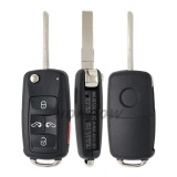 For VW 4+1 button flip remote  key blank