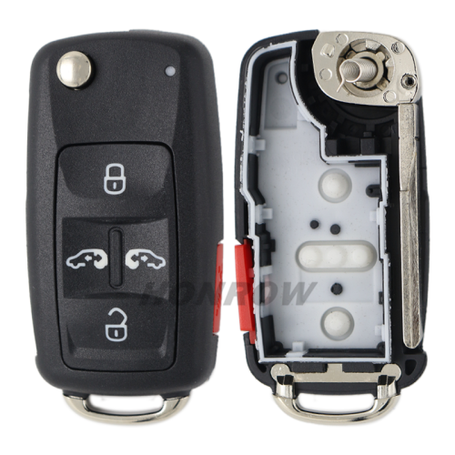 For VW 4+1 button flip remote  key blank