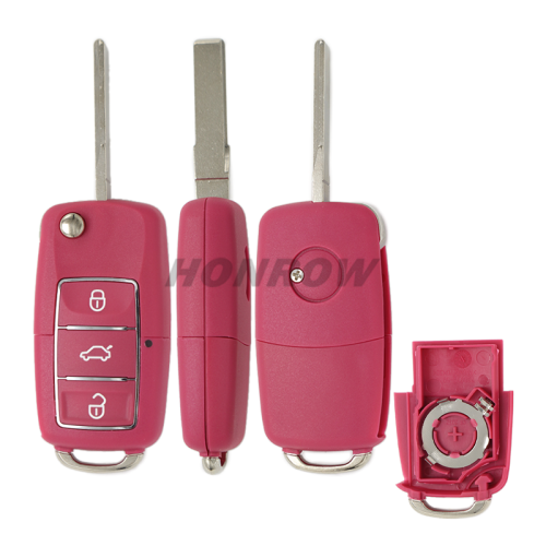 For V 3 button  waterproof  remote key blank with red color