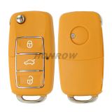 For V 3 button  waterproof  remote key blank with yellow color