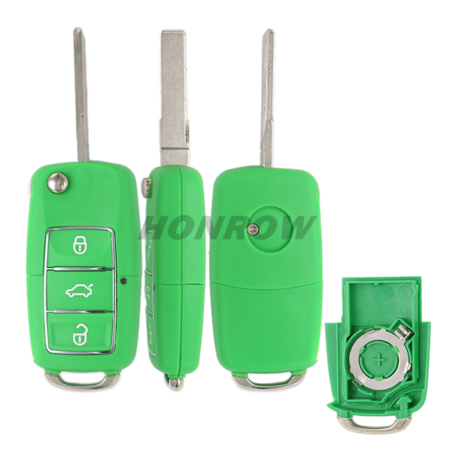 For V 3 button  waterproof  remote key blank with green color