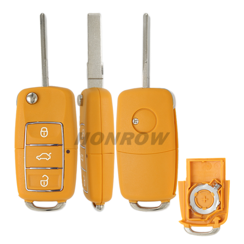 For V 3 button  waterproof  remote key blank with yellow color