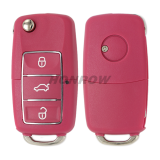 For V 3 button  waterproof  remote key blank with red color