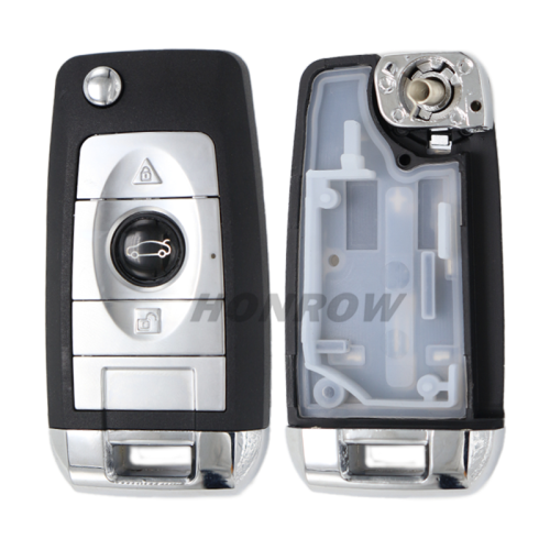 For VW modified 3 button flip remote key blank