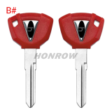 For KAWASAKI motorcycle key blank with left key blade ， please choose the color