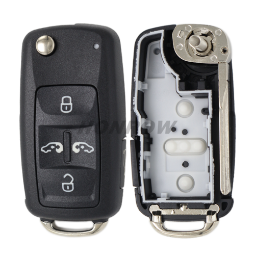 For VW 4+1 button flip remote  key blank