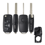 For VW 4+1 button flip remote  key blank