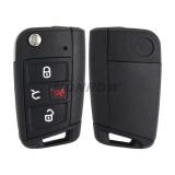 GTL High quality For VW Golf 7 MQB 3/4 button flip remote key blank with HU66 key blade