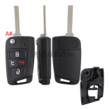 GTL High quality For VW Golf 7 MQB 3/4 button flip remote key blank with HU162T key blade